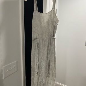 Black and White Striped Jumpsuit